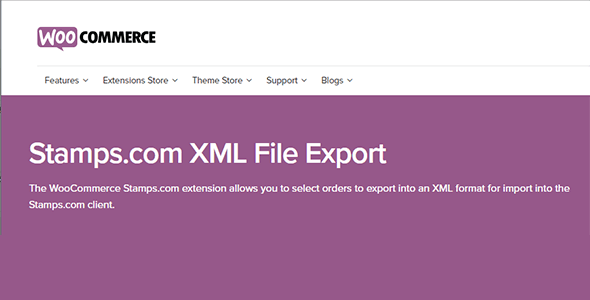 WooCommerce Stamps.Com XML File Export