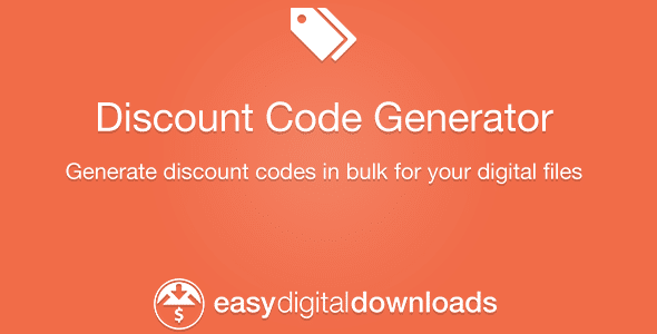Easy Digital Downloads Discount Code Generator
